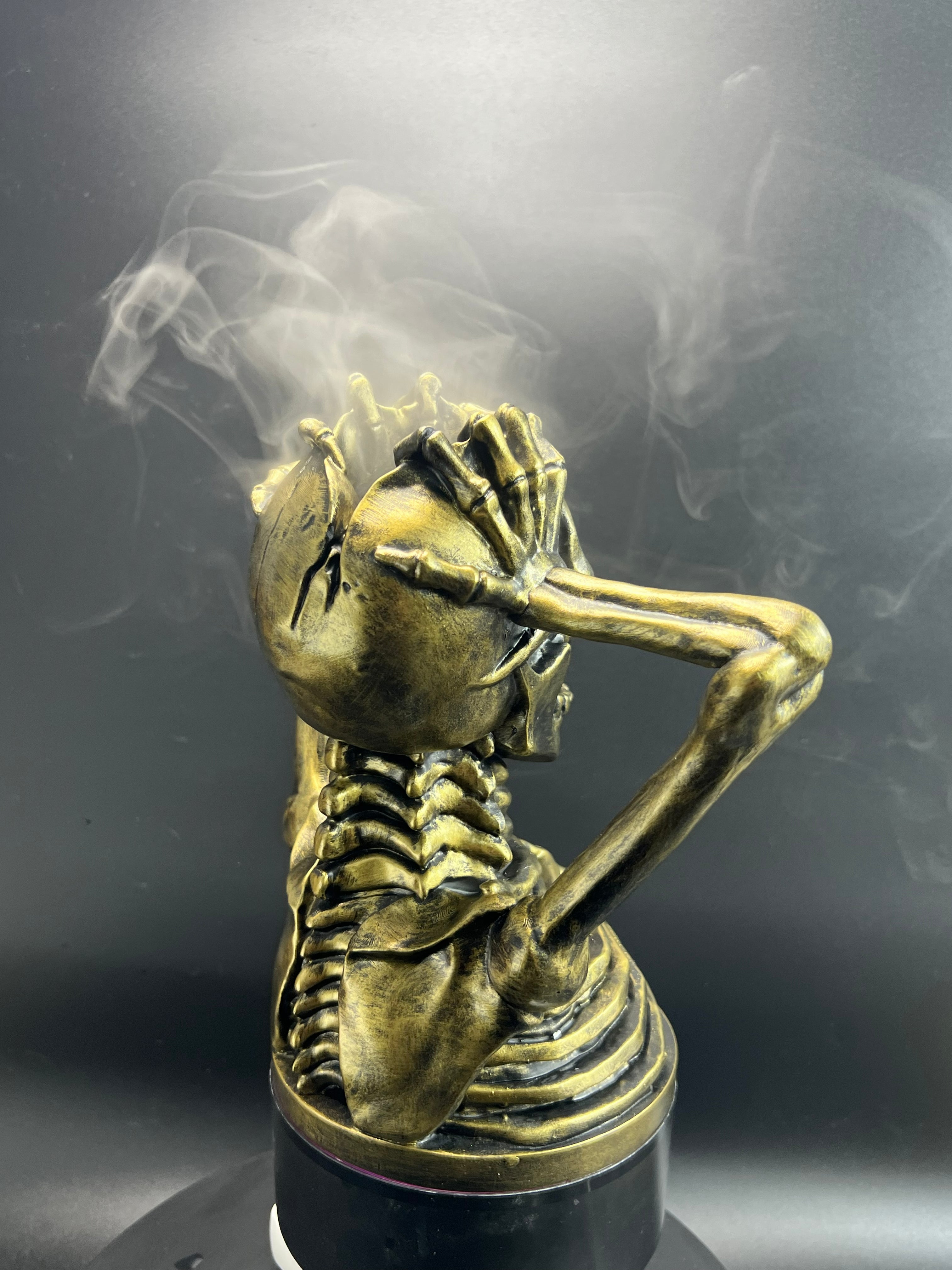 Loviss Nocturne Skull Diffuser | Obsidian Gold