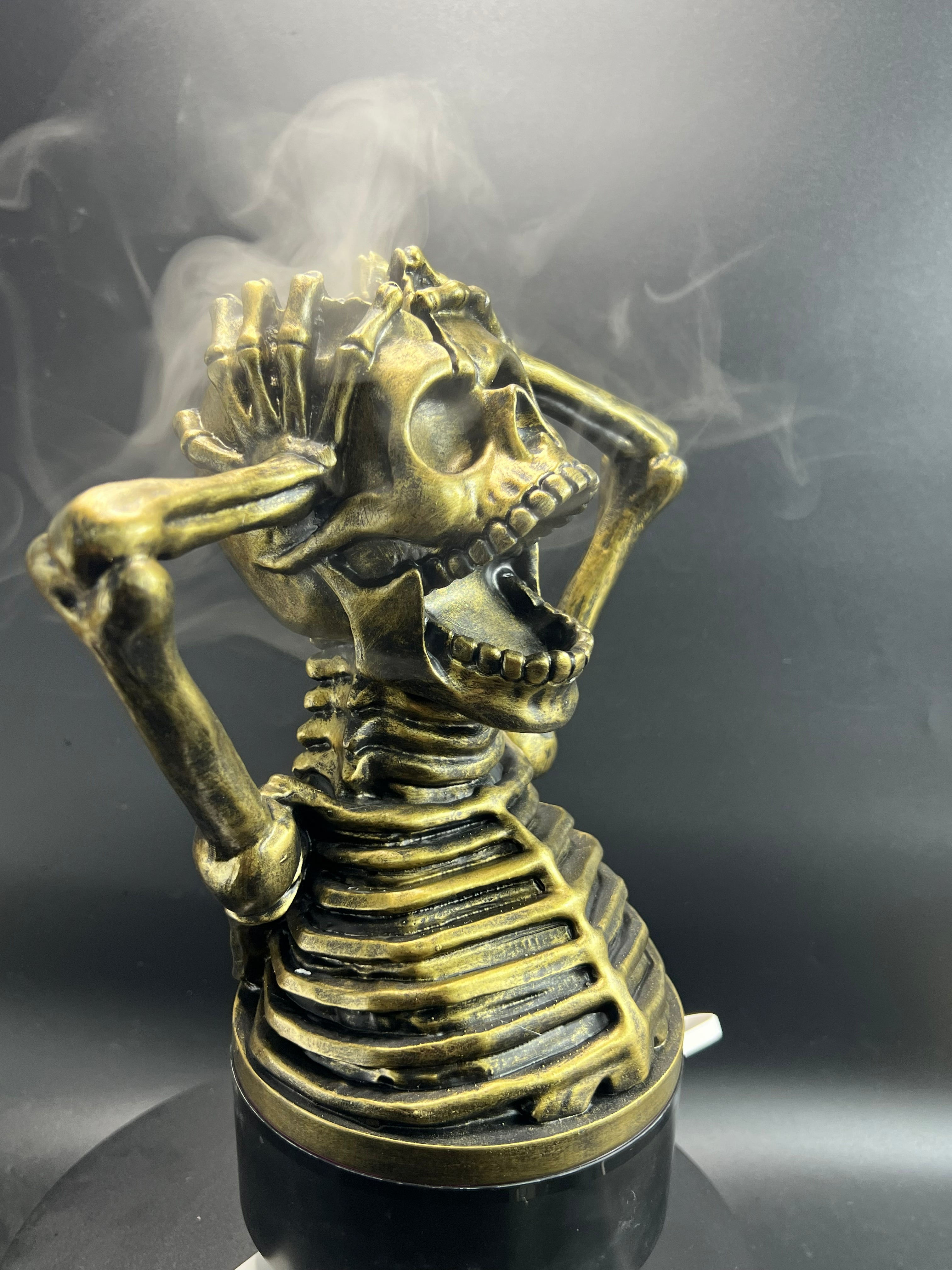 Loviss Nocturne Skull Diffuser | Obsidian Gold