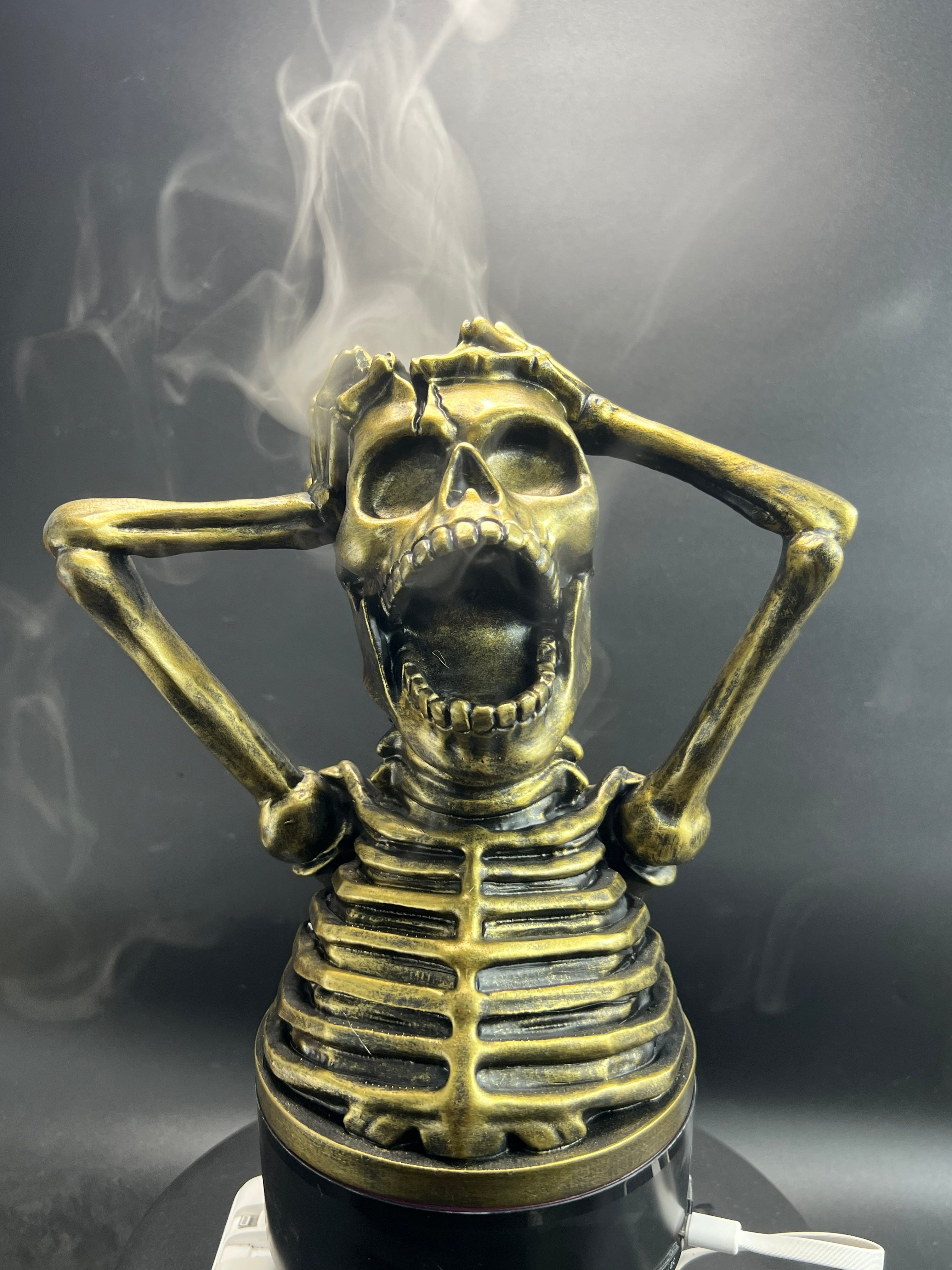 Loviss Nocturne Skull Diffuser | Obsidian Gold