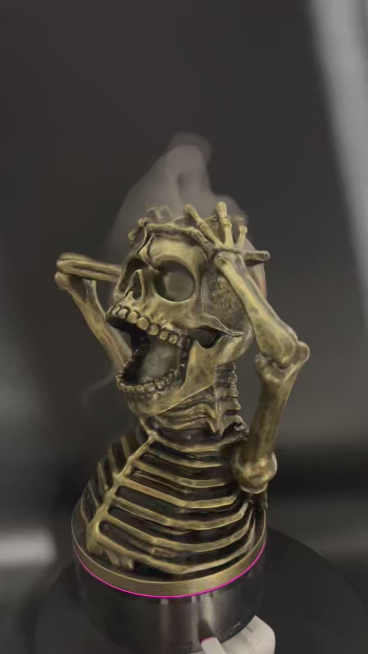 Loviss Nocturne Skull Diffuser | Obsidian Gold